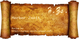 Herber Zsolt névjegykártya